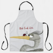 可愛いヘロンとレディバグ エプロン (正面)