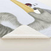 可愛いヘロンとレディバグ シェルパブランケット (3/4)