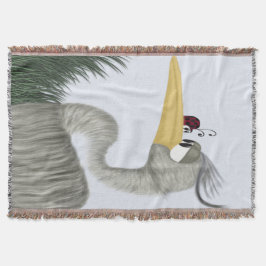 可愛いヘロンとレディバグ スローブランケット