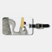 可愛いヘロンとレディバグ ラゲッジタグ (正面横)