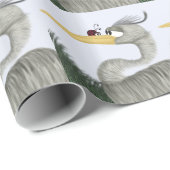 可愛いヘロンとレディバグ ラッピングペーパー (ロールコーナー)