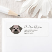 可愛いベクトルパグ ラベル (インサイチュ)