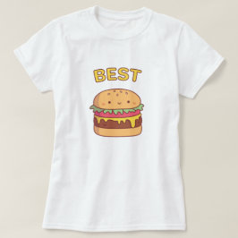 可愛いベストバーガーおそろいベストフレンド Tシャツ