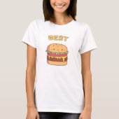 可愛いベストバーガーおそろいベストフレンド Tシャツ (正面)