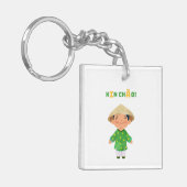 可愛いベトナム人"シンチャオ！" キーホルダー (正面左)