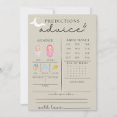 可愛いベビシャワーアドバイス及び予報カード 招待状 (正面)