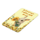 可愛いベビーうさぎ保持ひまわり柔軟マグネット マグネット (左側)