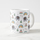 可愛いベビーおもちゃ柄 ジャンボコーヒーマグカップ (正面右)