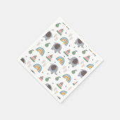 可愛いベビーおもちゃ柄 スタンダードカクテルナプキン (角)