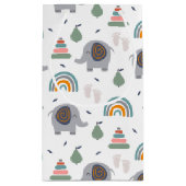 可愛いベビーおもちゃ柄 スモールペーパーバッグ (裏面)