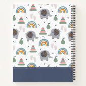 可愛いベビーおもちゃ柄 ノートブック (裏面)