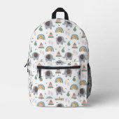 可愛いベビーおもちゃ柄 プリントバックパック (正面)
