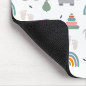 可愛いベビーおもちゃ柄 マウスパッド (コーナー)