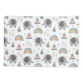 可愛いベビーおもちゃ柄 枕カバー (裏面)