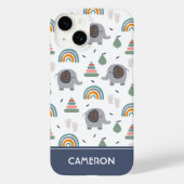 可愛いベビーおもちゃ柄 Case-Mate iPhoneケース (裏面)