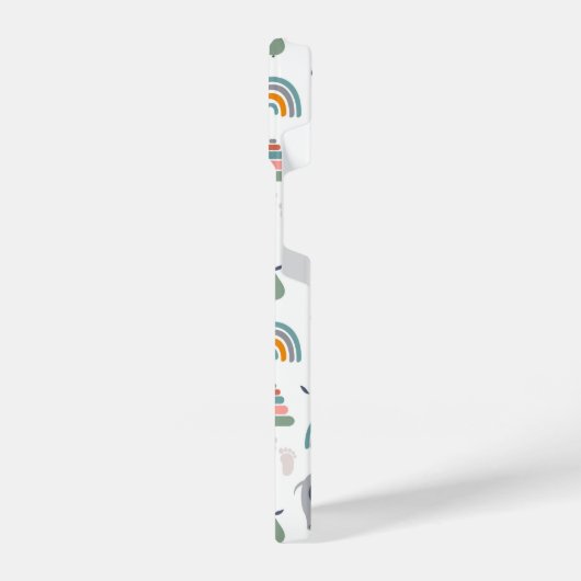 可愛いベビーおもちゃ柄 iPhoneケース (左側面)