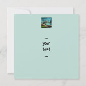 可愛いベビーが池に浮かぶ – パーソナライズ可能な挨拶 カード (裏面)