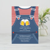 可愛いベビーが醸造ベビーシャワー招待状 招待状 (スタンド正面)