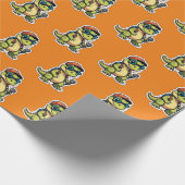 可愛いベビーとマイク ラッピングペーパー (角)