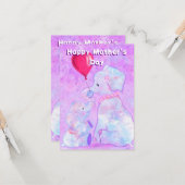 可愛いベビーとモマゾウ母の日用カード カード (正面/裏面インサイチュ)