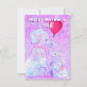 可愛いベビーとモマゾウ母の日用カード カード (裏面)