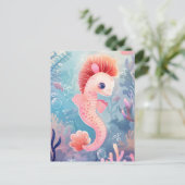 可愛いベビーの海馬、ポストクロッシング ポストカード (スタンド正面)