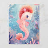 可愛いベビーの海馬、ポストクロッシング ポストカード (正面)