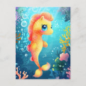 可愛いベビーの海馬、ポストクロッシング ポストカード (正面)