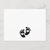 可愛いベビーの足跡の妊娠ママになる妊婦の 案内ポストカード (正面)