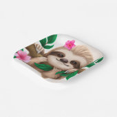 可愛いベビーぶら下がったナマケモノの木 ペーパープレート (傾斜あり)