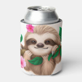 可愛いベビーぶら下がったナマケモノの木 缶クーラー (缶正面)