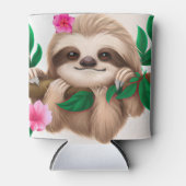 可愛いベビーぶら下がったナマケモノの木 缶クーラー (正面)