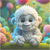 可愛いベビーイェティ糸で作った シール (正面)