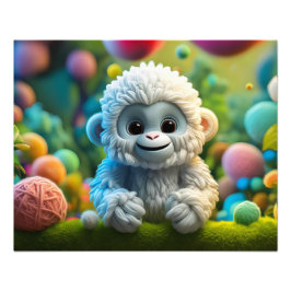 可愛いベビーイェティ糸で作った フォトプリント           