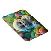 可愛いベビーイェティ糸で作った マグネット (右側)