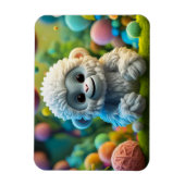 可愛いベビーイェティ糸で作った マグネット (縦)