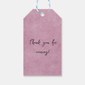 可愛いベビーインPram薄紫ピンクアクアウォーター色 ギフトタグ (裏面)