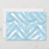 可愛いベビーエレファントサファリをテーマにした男の子の赤ちゃんシャワー 招待状 (裏面)