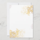 可愛いベビーオンザウェイハニービー赤ちゃんシャワー 招待状 (裏面)