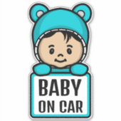 可愛いベビーオンボード/ベビーオンカーシール シール (正面)