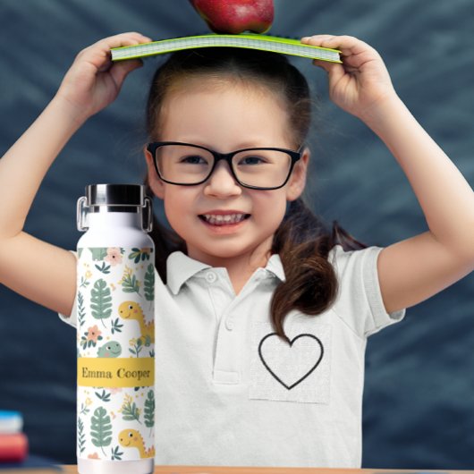 可愛いベビーカスタム恐竜キッズ ウォーターボトル