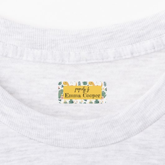 可愛いベビーカスタム恐竜キッズ ラベル (貼付)