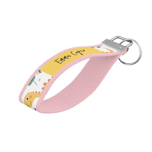 可愛いベビーカスタム恐竜キッズ リストバンドキーホルダー (アングル上)