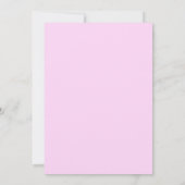 可愛いベビーガールピンクコケットバーブベビーシャワー 招待状 (裏面)