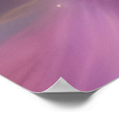 可愛いベビーガール蝶の羽パープルピンク ポスター (角)