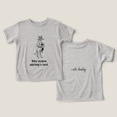 可愛いベビーガールTシャツ (デザイン正面&裏面)