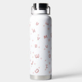 可愛いベビーキッズABCアルファベットフラワーキッズB2S ウォーターボトル (背面)