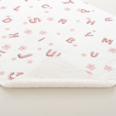 可愛いベビーキッズABCアルファベットフラワーキッズB2S シェルパブランケット (3/4)