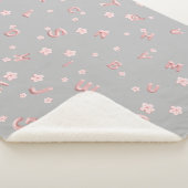 可愛いベビーキッズABCアルファベットフラワーキッズB2S シェルパブランケット (3/4)