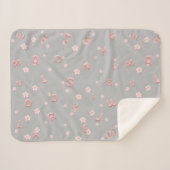 可愛いベビーキッズABCアルファベットフラワーキッズB2S シェルパブランケット (正面(横))